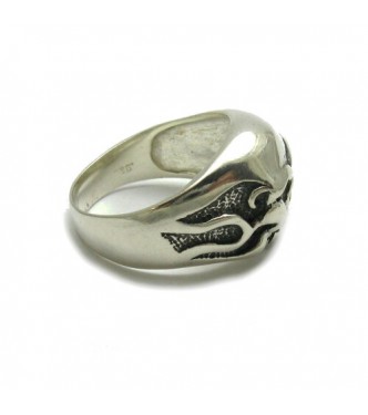 R000207 Sterling Silver Biker Ring Stamped Solid 925 Skull Perfect Quality Empress